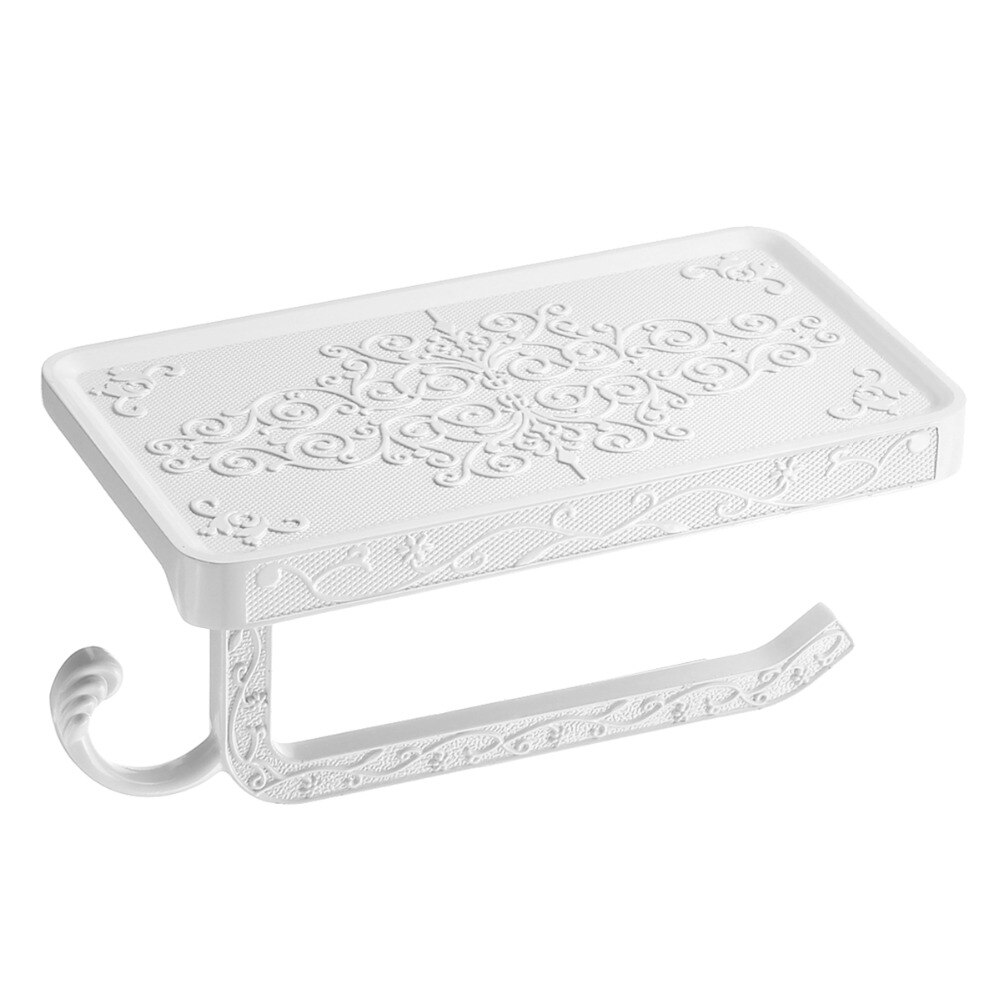 Antique Brass Toilet Paper Holder Bathroom Mobile Holder Toilet Tssue Paper Roll Holder Bathroom Storage Rack Accessory WF: WHITE