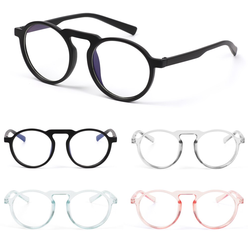 Lunettes Anti-rayon bleu, montures de lunettes optiques, ordinateur de jeu, bloquant la lumière bleue, monture ronde transparente