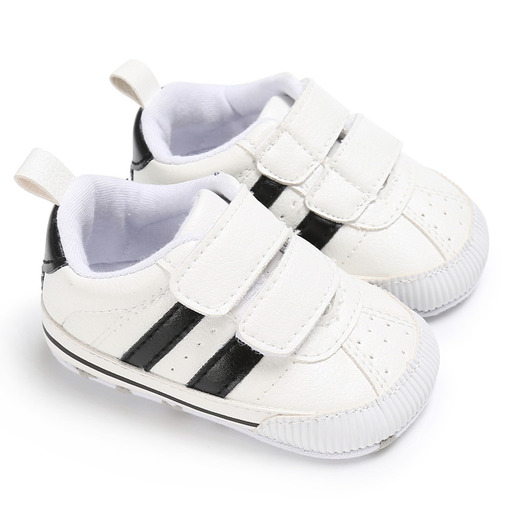 Babysko baby nyfødt spædbarn sko blød sål krybbe sko afslappede sneakers 0-18m: -en / 13-18 måneder