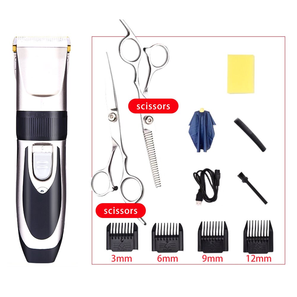 Oplaadbare Elektrische Tondeuse Voor Mannen Kinderen Draadloze Haar Grooming Baard Trimmer Waterdicht Haar Snijden Kit: style 4