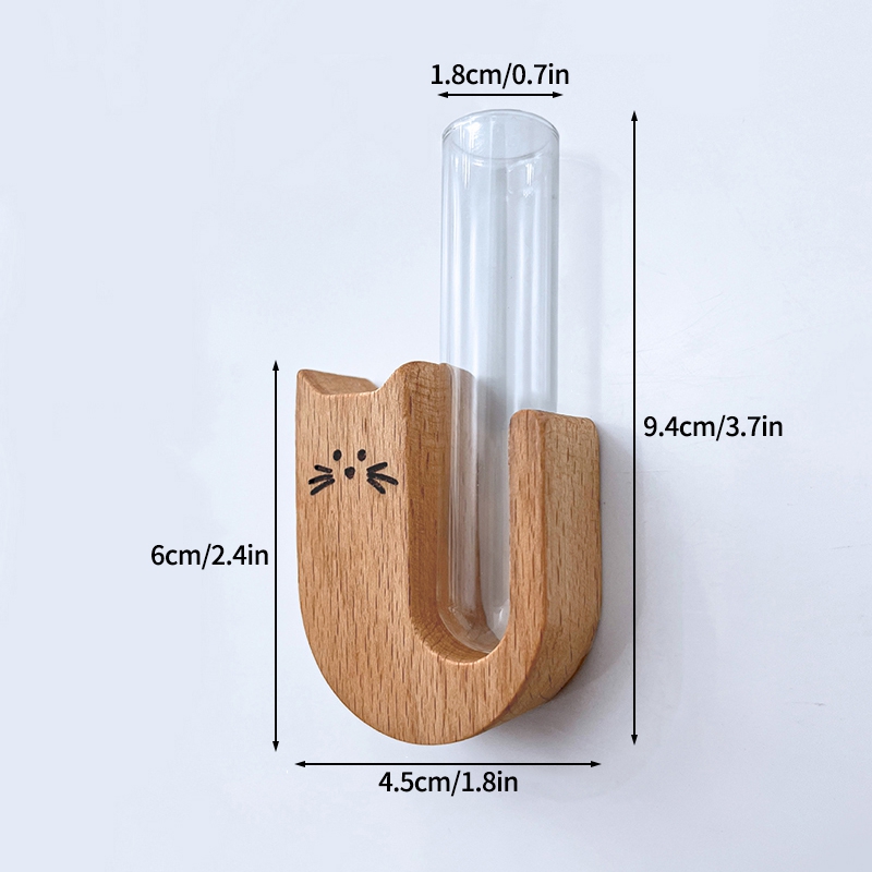 Cat Beard Magnet Storage Jar Cat Whisker Collection Bottle Pet Hair Storage Magnet Vase Wooden Holder Refrigerator Magnet Decor: Yellow