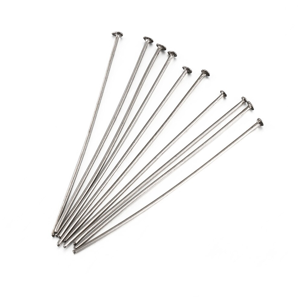 50pcs 20-50mm Stainless Steel T Shape Flat Head Pins for DIY Jewelry Making Head Pins Needlework Findings Pin Dia 0.7mm: 18mm / Yellow