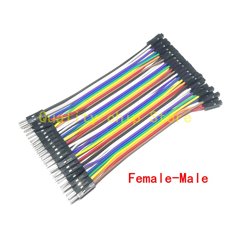 Dupont Line 10CM 40Pin Male to Male + Male to Female and Female to Female Jumper Wire Dupont Cable for Arduino DIY KIT: Female-Male