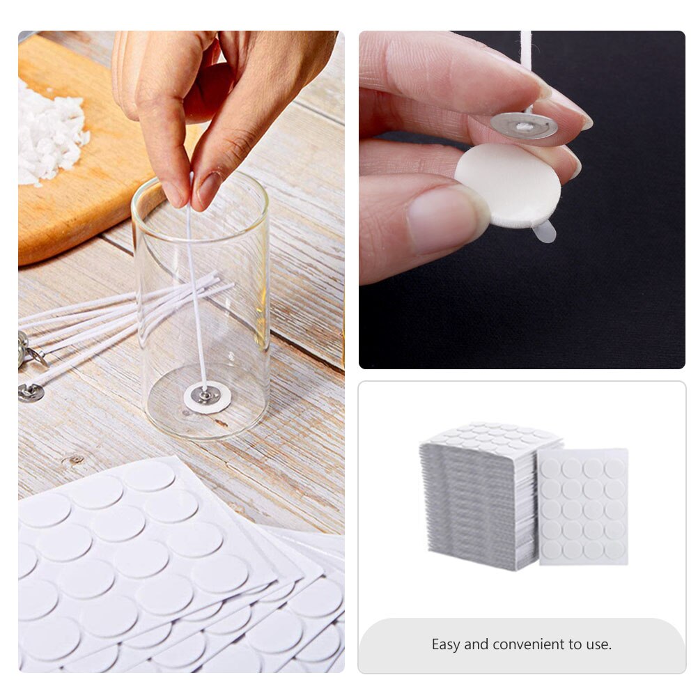 20 Pcs Candle Wick Stickers Double-sided Adhesive Sticker DIY Candle Making Stickers