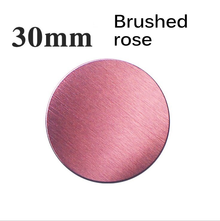 2 stuks Universele 30mm matte Geborsteld Metalen Plaat schijf ijzeren plaat voor Magneet Mobiele Telefoon Houder Voor Magnetische Auto telefoon standhouder: 30Rose-brushed
