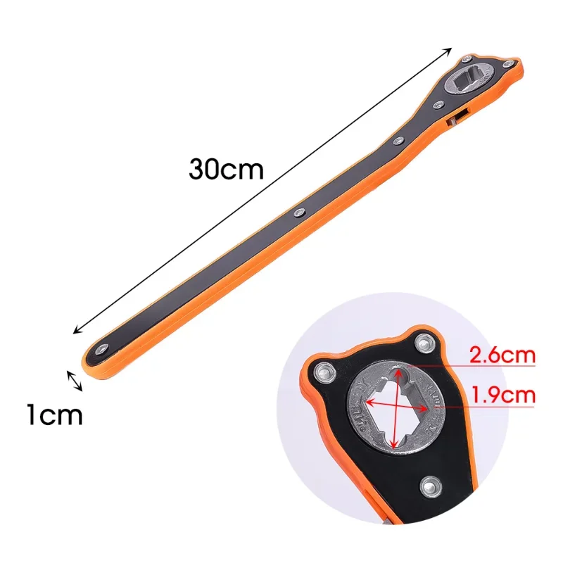 Llave de elevación de gato para coche, herramientas de mango de ahorro de trabajo de doble uso, herramientas de reparación de llave de gato Universal, accesorios