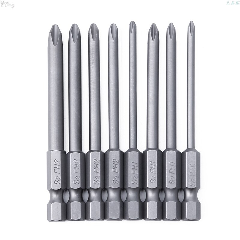 8 Pc Maten Gelegeerd Staal Magnetische Cross Head Schroevendraaiers 75 Mm Lengte 6.35 Mm Handvat