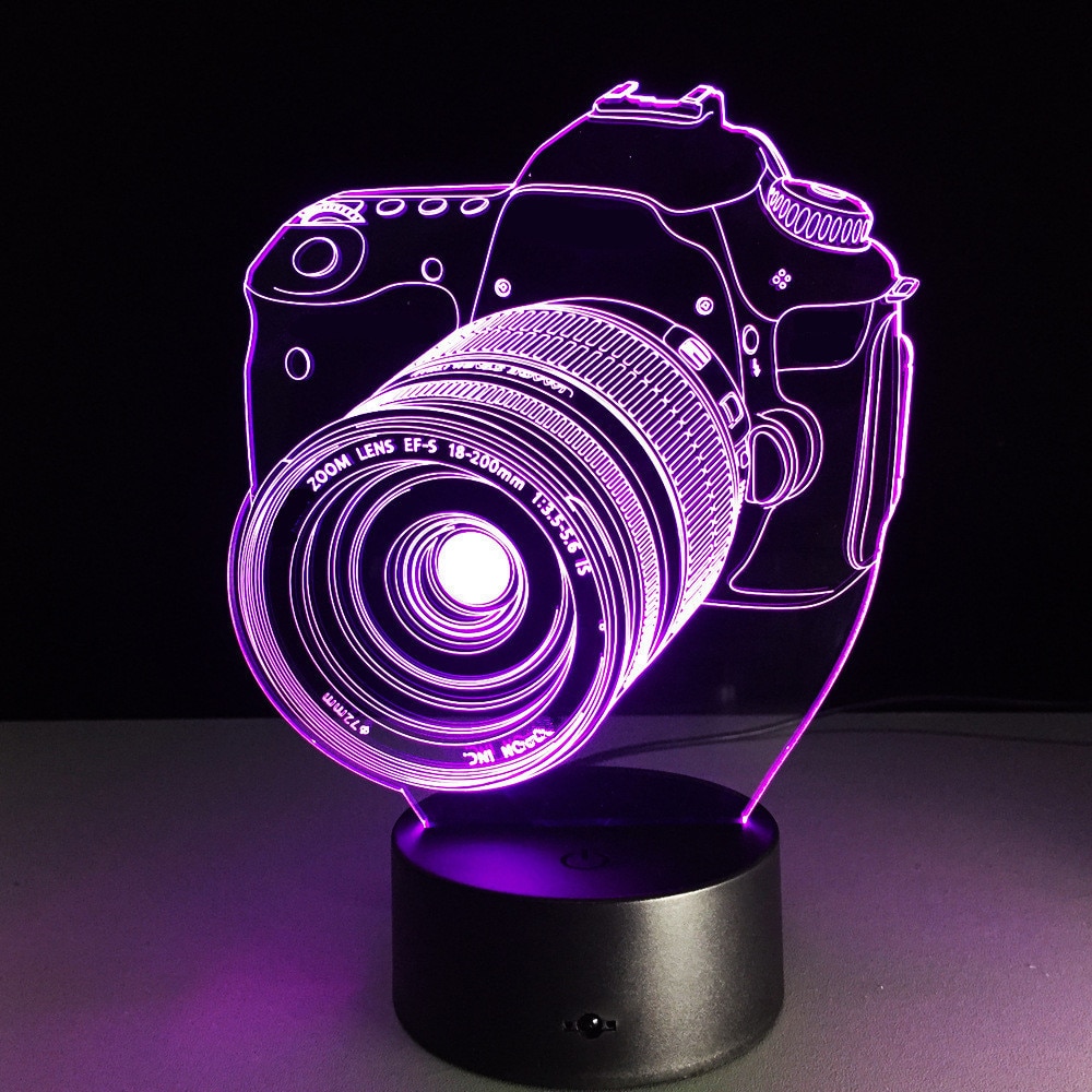 Valentinsdag 7 farvekonvertering 3d hologram kamera lampe jubilæum kæreste kærlighed til kæreste