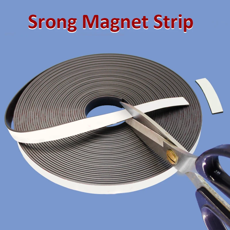 Sterke Flexibele Magneet Strip Zelfklevende Magneetband Rubber Magneet Tape Lengte 39.37Inch