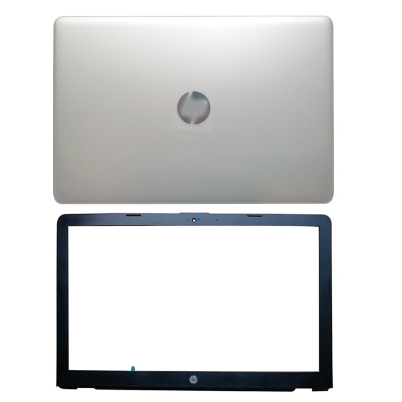 Laptop LCD Back Cover/LCD front bezel/Hinges/Hinges cover For HP 15-BS 15-BW 15-BS070WM 15Q-BU 924899-001 AP204000101SVT 7J1790: Silver and bezel