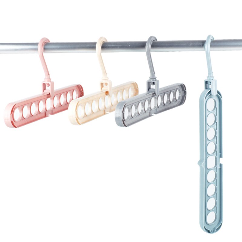 Porte-vêtements multifonction porte-vêtements en plastique rotatif 9 trous porte-manteaux crochet garde-robe Rack de stockage pour manteau