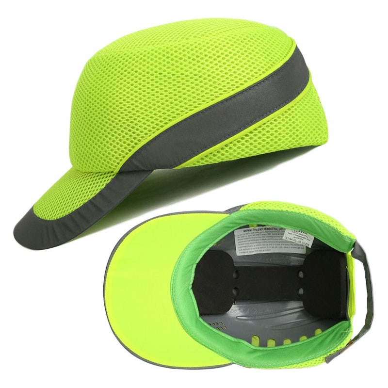 Bump Cap Werk Veiligheid Helm Met Reflecterende Streep Zomer Ademend Security Anti-impact Licht Gewicht Helmen Beschermende Hoed