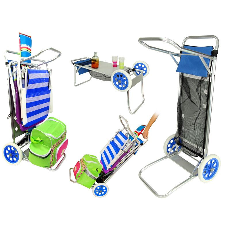 CARRO PORTA SILLAS 52 X 37 X 105 CM PLAYA JUINSA ALU 12214