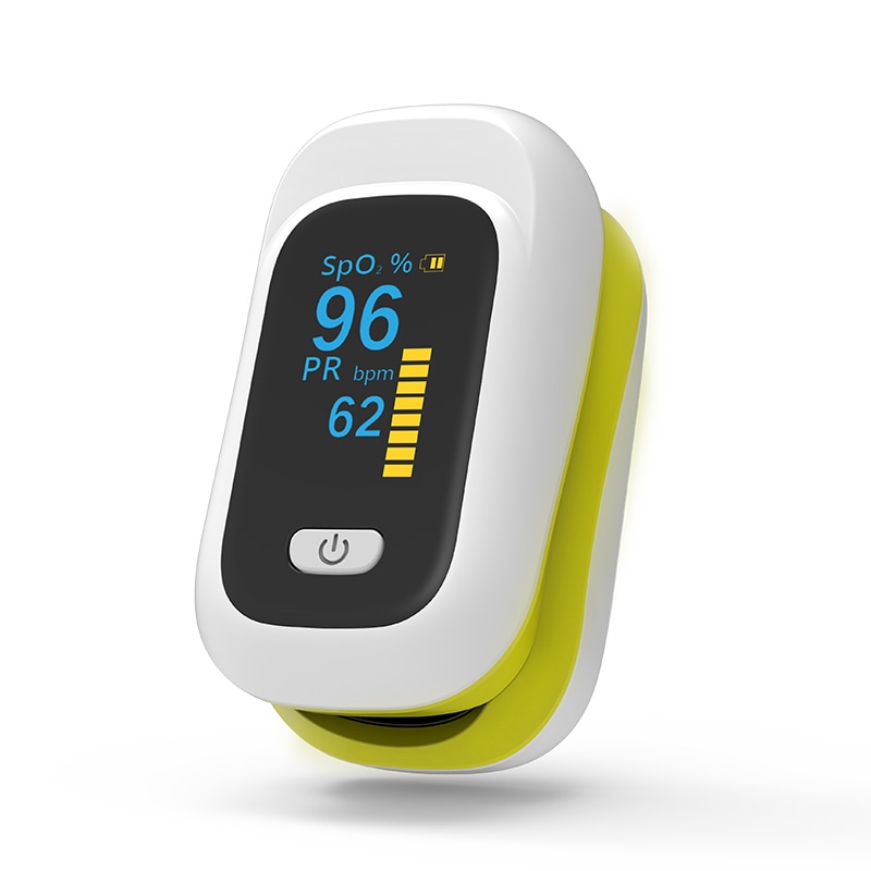 Mini pantalla OLED dedo-abrazadera oxímetro de Casa saludable la saturación de oxígeno en la sangre Monitor portátil Pulsioximetro Pulsoximeter oxímetro de: Amarillo