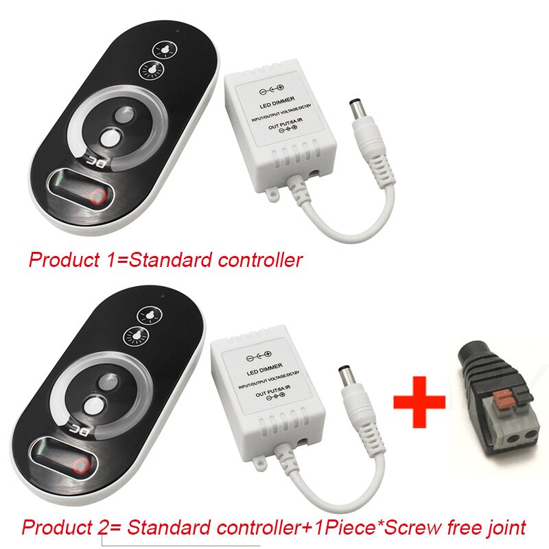 LEDIARY 12V RF Stufenlose Dimmer kabellos Fernbedienung Regler Mono Farbe LED Lampen Streifen 3528 5050 60W berühren Kontrolle wifi Regler