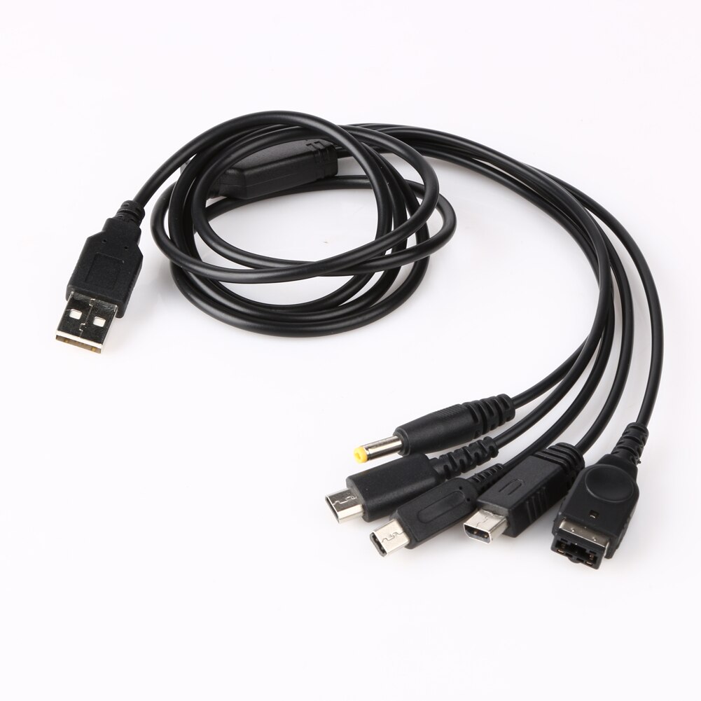 5 In1 Usb Lader Snel Opladen Kabel Cords Voor Nintend Ndsl Nds Ndsi Xl 3DS Game Voor Sony Psp 3000 kabels Usb Lader Kabel