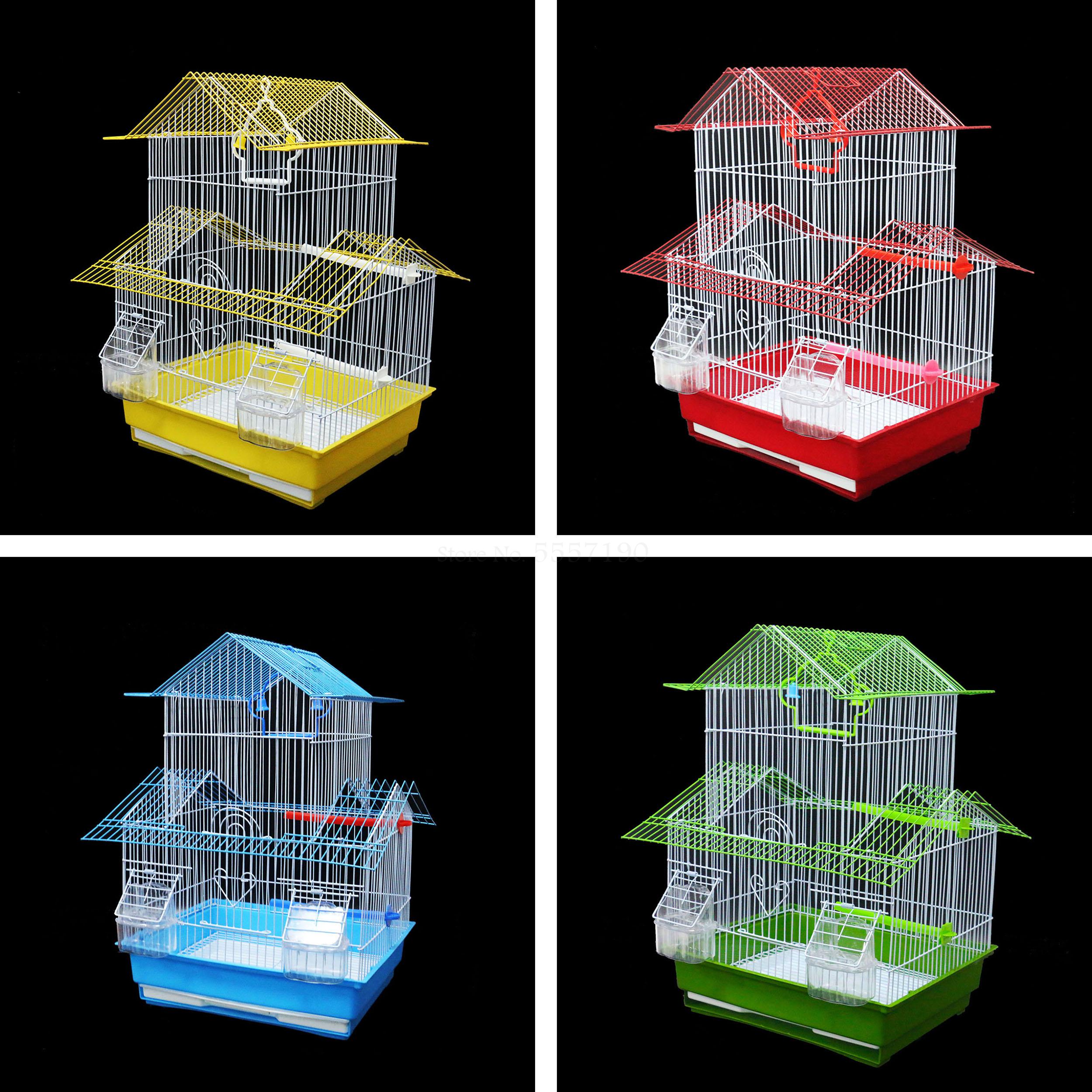 Parrot bird cage peony xuanfeng large villa cage wen bird pearl trumpet iron metal bird