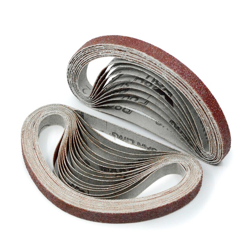10 Pack 330*10Mm 520*20Mm Bruin Aluminiumoxide Schuren Riemen 60-1000 Grit Slijpen En polijsten Vervanging Voor Haakse Slijper Machin