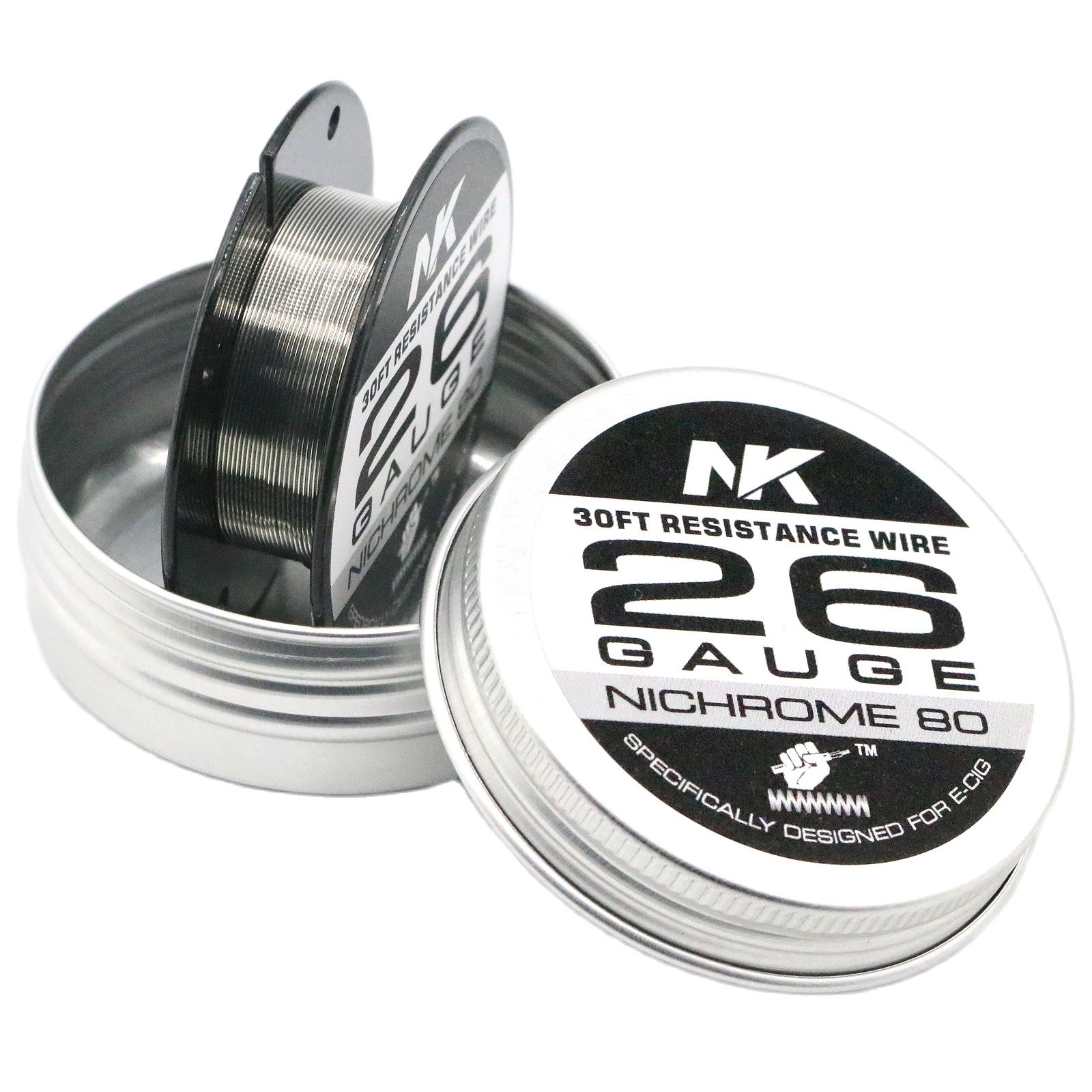 30Ft Ni80 Ni70 KA1 AWG 24 26 27 28 29 30 calibro originale NK Vape Wire per MTL RTA RBA bobina resistenza al riscaldamento filo