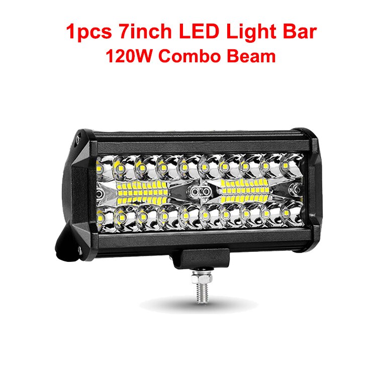 NLpearl Offroad LED Light Bar/work Light 12 24 Volt Spotlight LED Light Bar for Car Truck Boat Niva Lada 4x4 Atv LED Headlights: 1pc 120W LED BAR