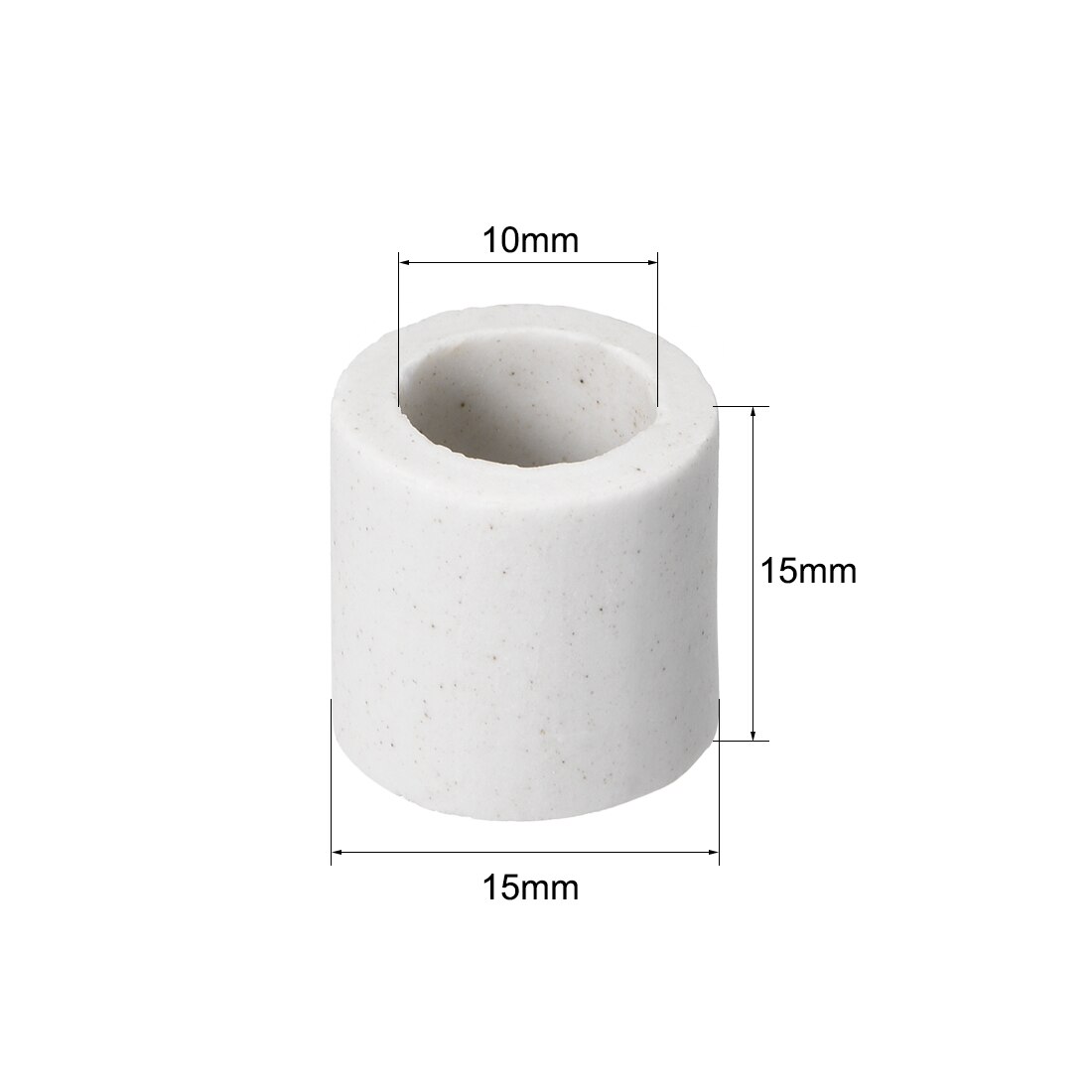 Uxcell 10 stk 10mm dia keramisk isoleringsrør enkeltboret porcelæns isolatorrør til varmeelement