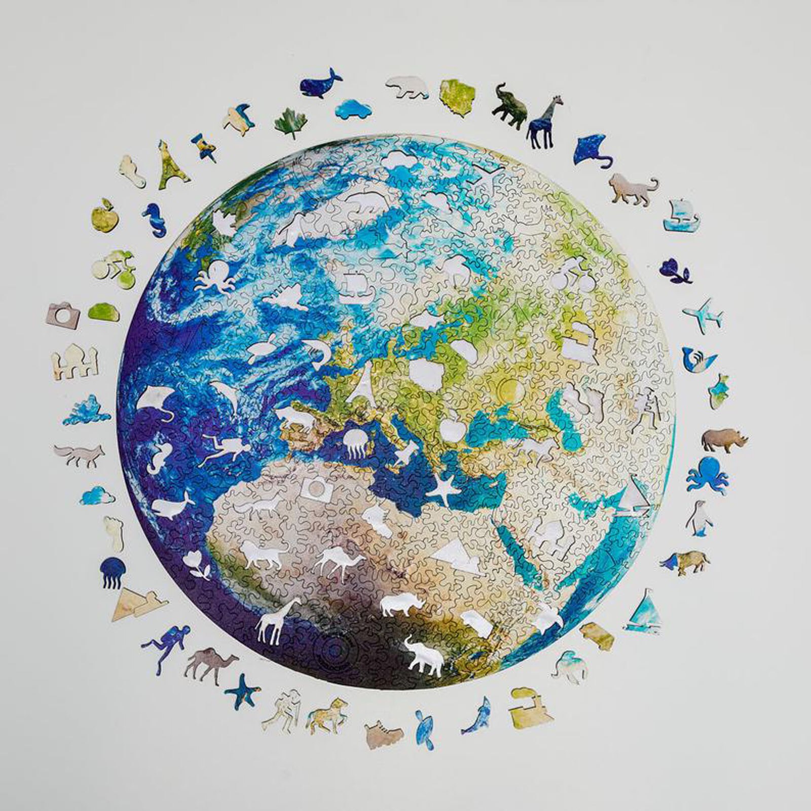 1000 Stuks Legpuzzels Educatief Speelgoed Landschap Kinderen Voor Volwassenen Puzzel Ronde Space Stars Game Speelgoed Aarde Maan A3Y6: Default Title