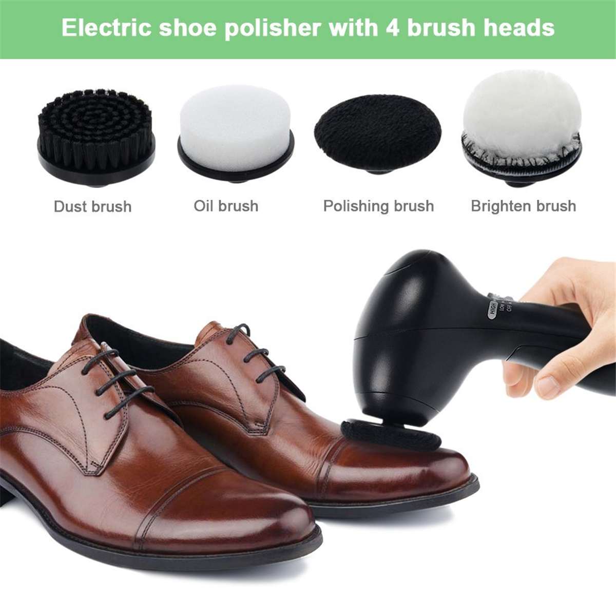 Handheld Elektrische Schoenenpoets Schoenen Scrubber Draagbare Schoen Borstel Kit voor Lederen Schoenen