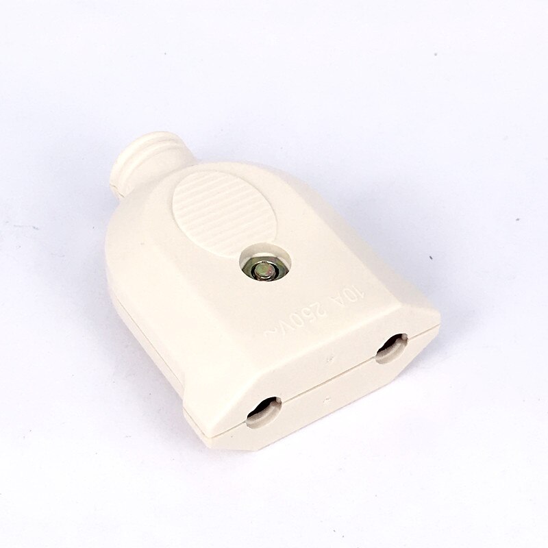 EU European 2 Pin AC Electrical Power Rewireable Plug Male Female Socket Outlet Adaptor Adapter W/ Wire Extension Cord Connector: Female