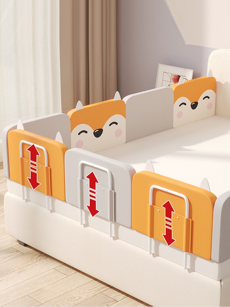 Baby Bed Bumper Pasgeboren Bed Hek Verstelbare Bed Barrière Hek Zachte Nachtkastje Baffle Veiligheid Vangrail Home Box Bed Crib Rail