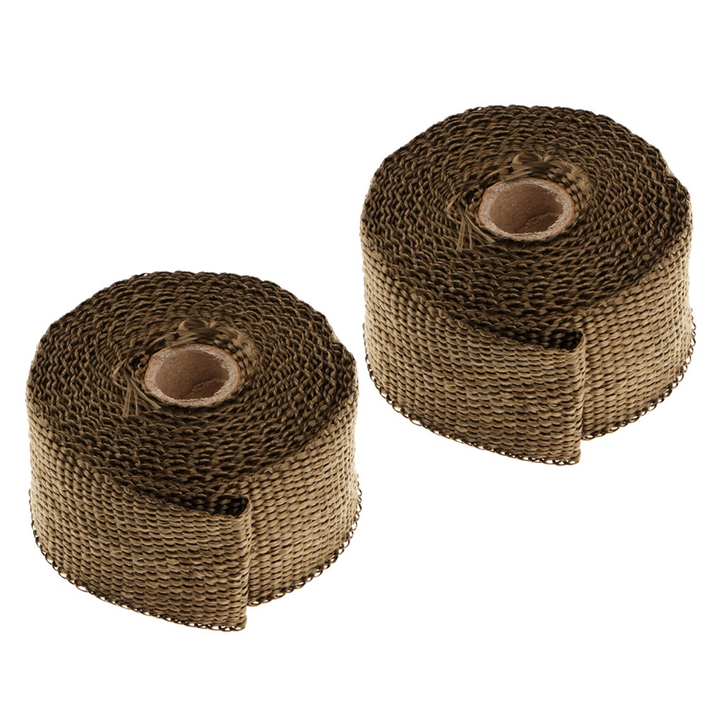 2 ruller mærke 2 tommer x 50ft titanium header manifold udstødningsfolie brun