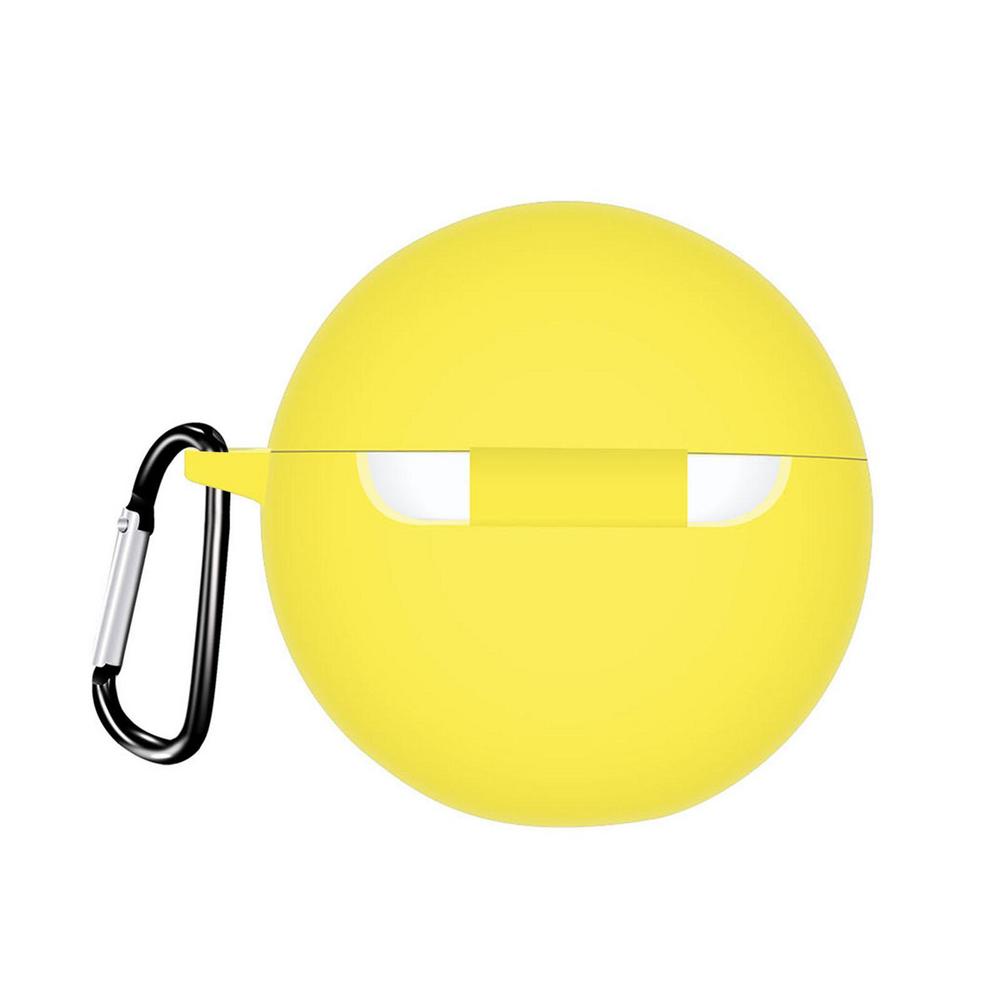 Soft Silicone Protective Case For Oppo Enco Free2 Wireless Earphone Cover Charging Box With Hook Washable Anti Dust Sleeve: Yellow