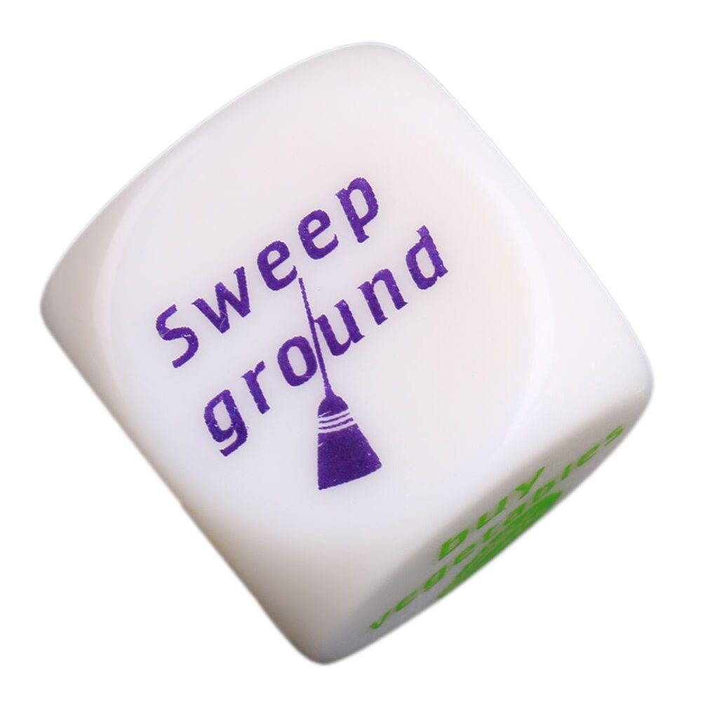 1pc nieuwe schattige dobbelstenen voor het gezin, huishoudelijke taken, dobbelstenen voor de verdeling van huishoudelijke taken, grappige dobbelstenen voor stellen en gezinnen, speelgoed