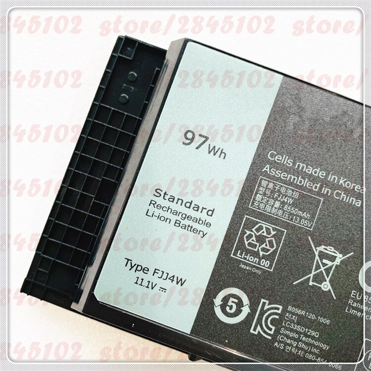 97Wh M6600 Laptop Battery for Dell Precision M4600 M4700 M4800 M6700 M6800 Series,Fits FJJ4W KJ321 PG6RC V7M28 R7PND FV993
