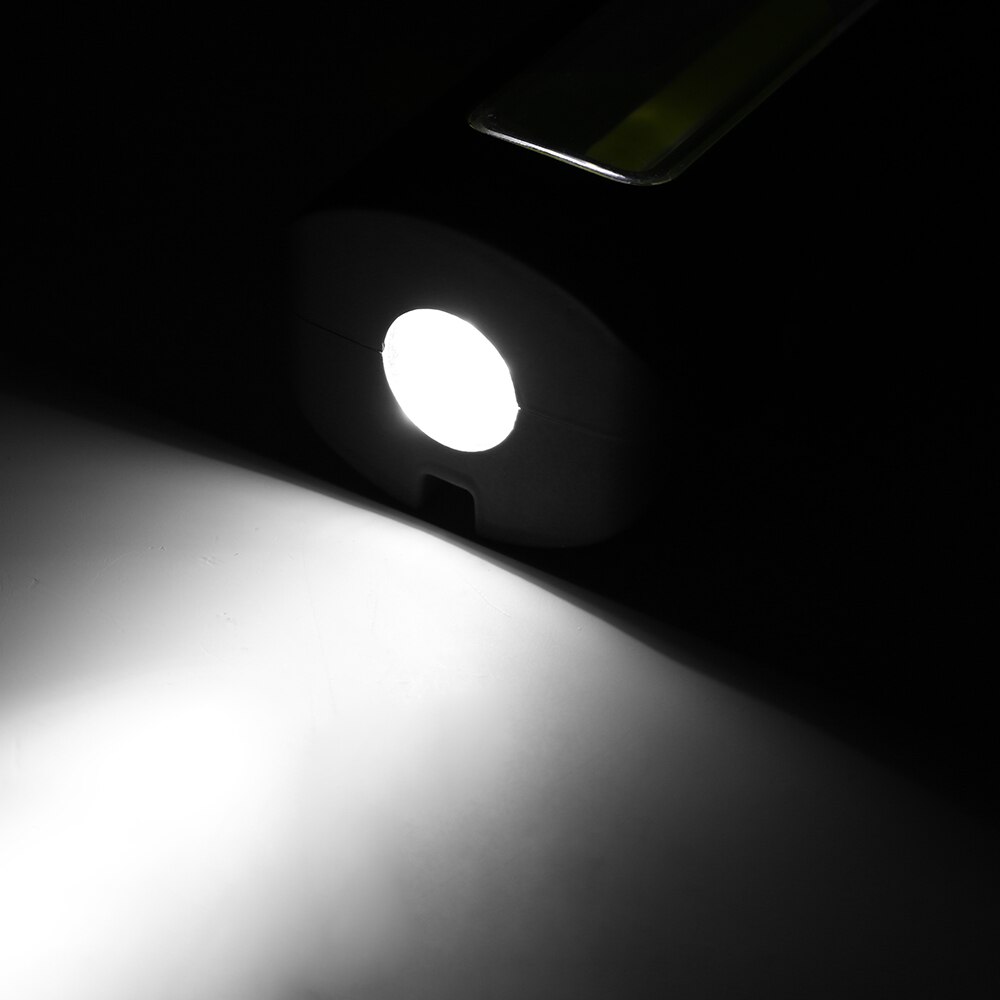 Lámpara de trabajo con gancho magnético de 3800 lúmenes, batería recargable integrada, linterna LED de 360 grados, Cargador USB, 2 modos