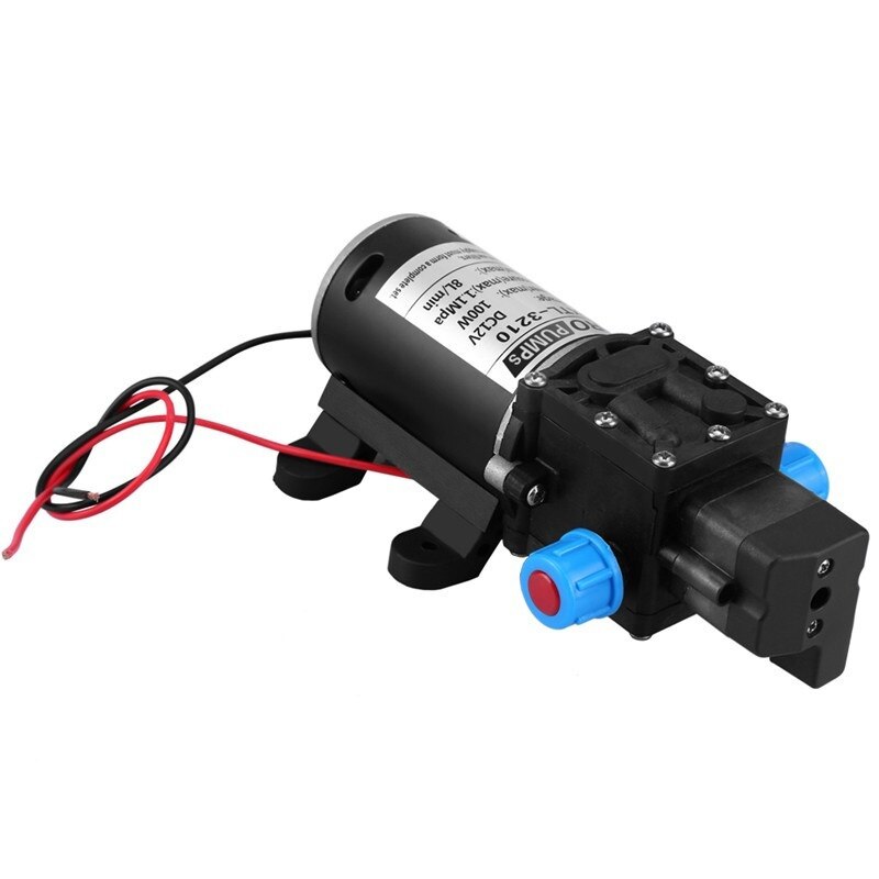 AL21 -12V 100W High Pressure Self Priming Water Pump 160Psi 8Lpm Caravan Camping Boat: Default Title