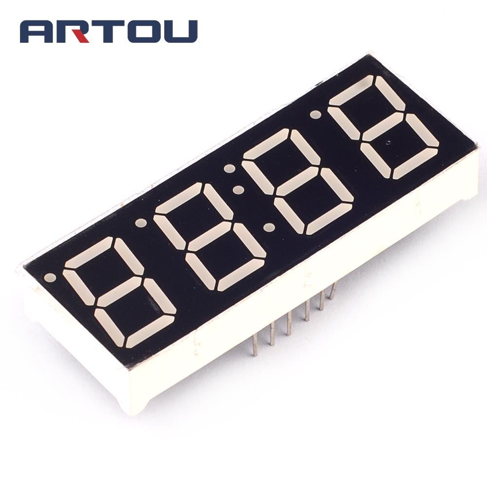10PCS/LOT Common Anode 4Bit Digital Tube 7 segment 0.56" With the clock display Red LED Display