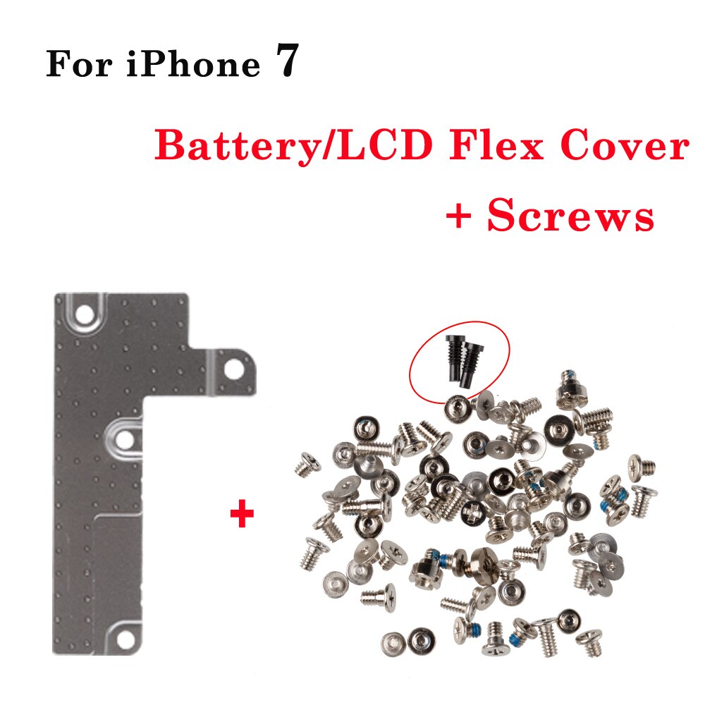 Battery FPC LCD Flex Cable Cover Full screws For iphone 6 6S 7 8 plus X XR XS MAX 11 12 Pro Max inner Metal Bracket Clip Holder: 7G battery screws