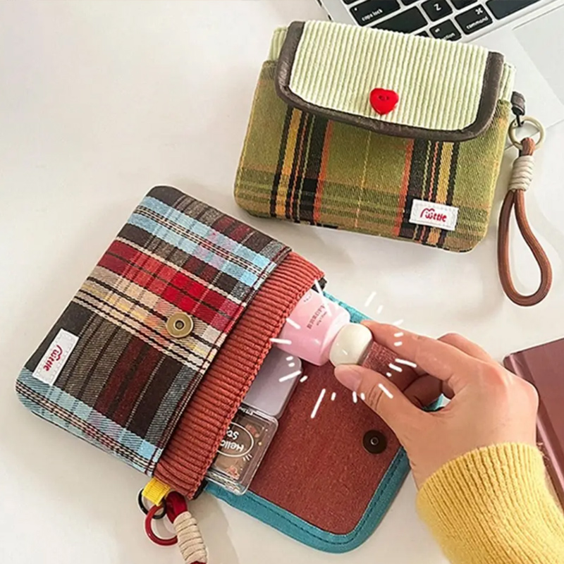 Bolsa de almacenamiento de gran capacidad, bolsa de cosméticos, bolsa de pañuelos portátil, bolsa de almacenamiento, organizador de Cables de datos de lápiz labial, bolsa de toallas sanitarias para niña