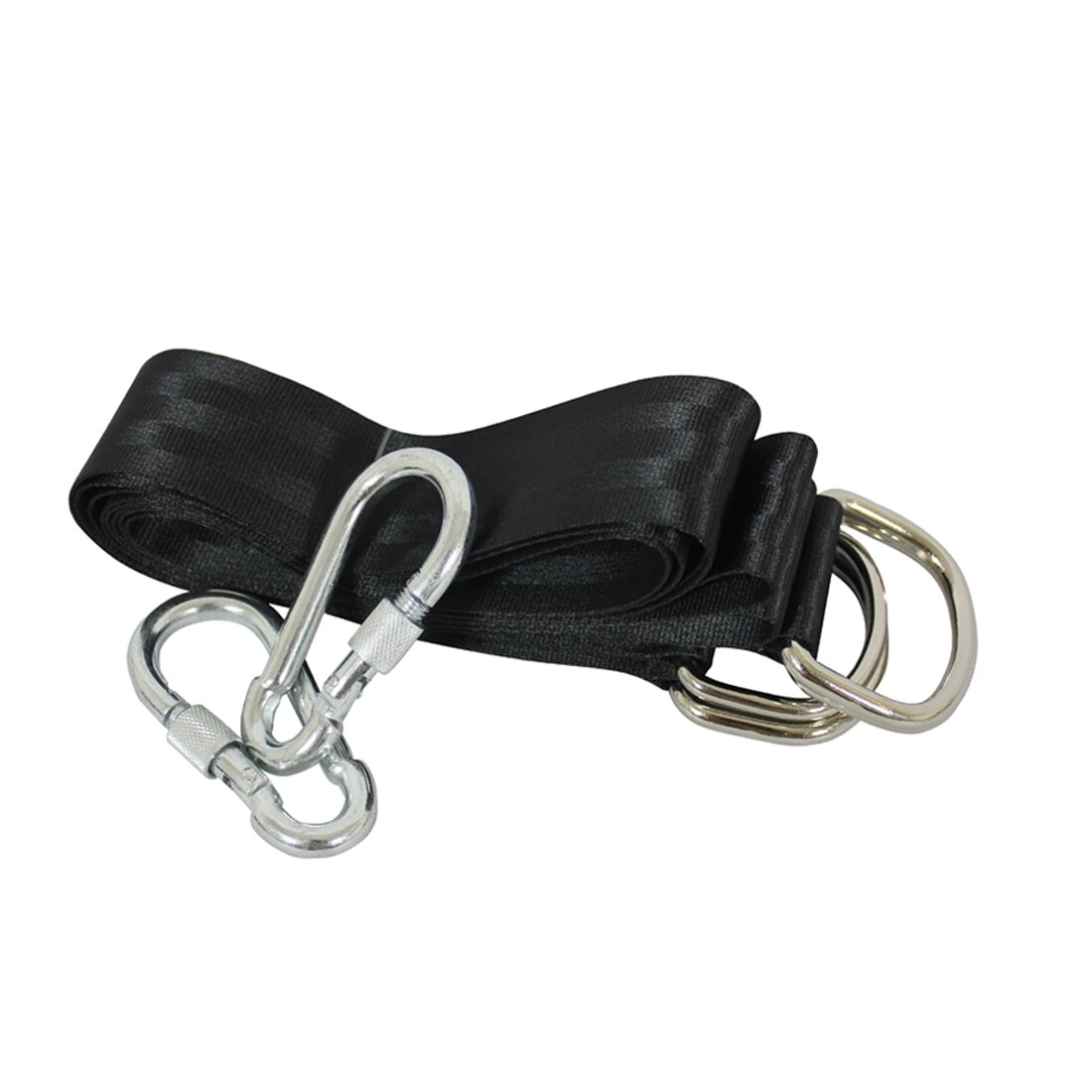 2 x reb lås bindestyrke polyester webbing stropper sikre reb udendørs gynge stropper hængekøje stropper belastning 300kg gyldne 5*150cm