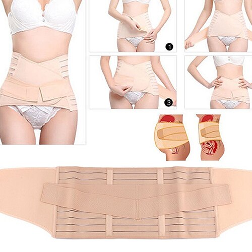 Women&#39;s 3 in 1 Elastic Postpartum Support Recover Belly Waist Pelvis Belt Sharpe