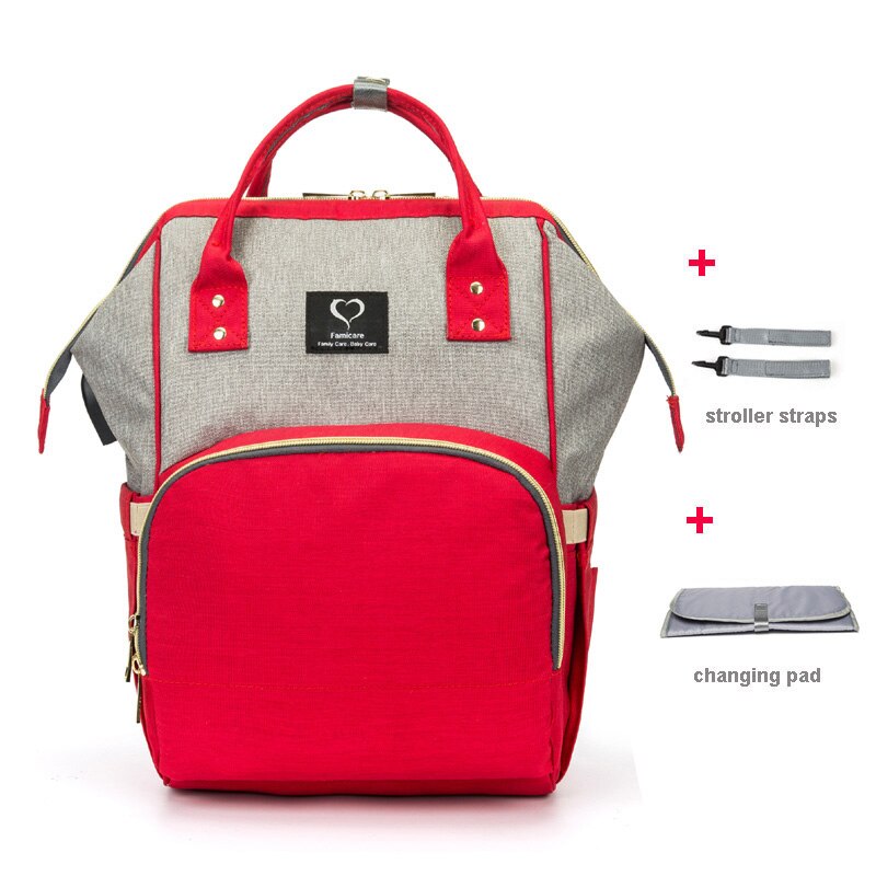 Usb laddning barnvagn skötväska vattentät oxford ryggsäck mamma mamma omvårdnad blöjhandväska utomhus rese axelväska: 7
