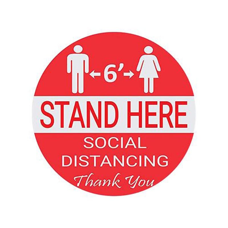 Sociale Afstand Wachten Hier Staan Hier Houden 6ft In Tussen Afstand Marker Floor Decal Voor Sociale Afstand Terwijl In Lijn