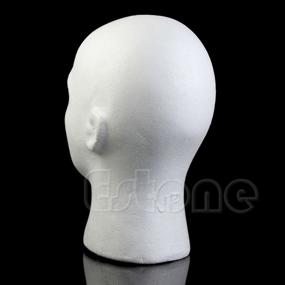 Mannelijke piepschuim mannequin mannequin schuimhoofd model bril hoed pruik displaystandaard