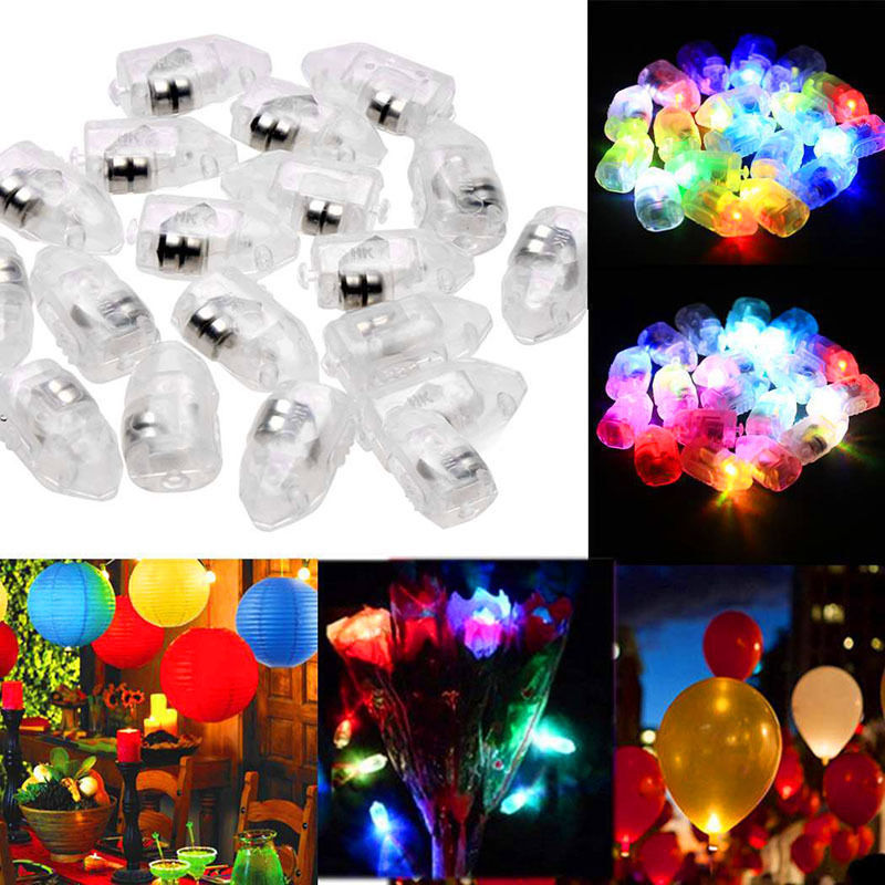 50 stk/mye mini liten ledet ballongblitslampe papirlykt til jul bryllupsfest dekor lys bz