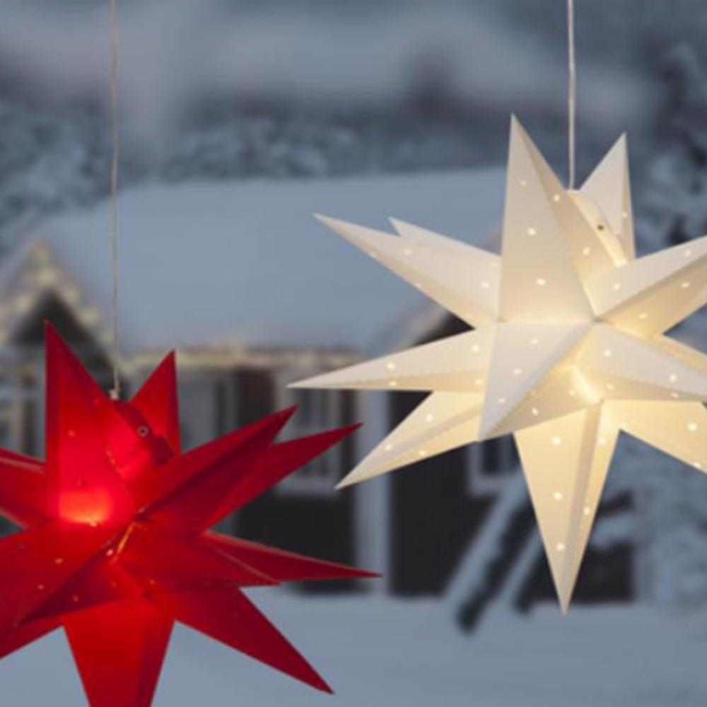 Beautiful 3D Luminous Star Light Weatherproof Light Star Inside Outside Decoration Star Lamp Atmosphere Christmas tree top light