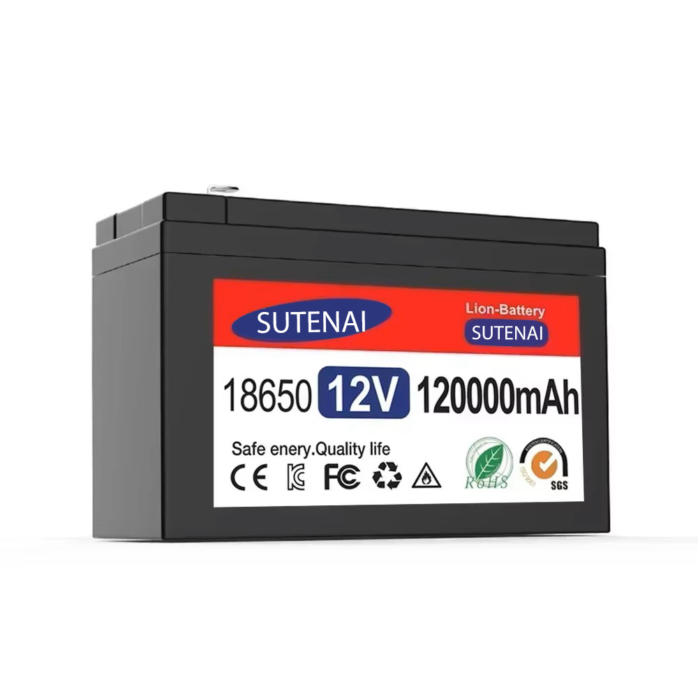 Una nuova batteria al litio 12V 45Ah 50Ah 100Ah 120Ah batterie al litio ferro fosfato BMS integrato per barca solare + caricabatterie 12.6V