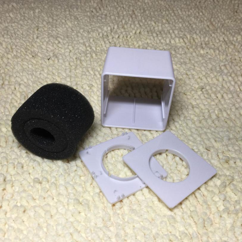 ABS wireless microphone inalambrico microfone microfono micro Interview Square Cube Logo Flag Station 39mm Hole for Reporters