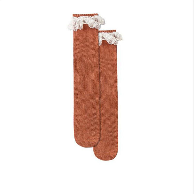 calcetines de niñas bebé largo Calcetines niños de la longitud de la rodilla de algodón suave bebé NIÑOS Calcetines de 1-6 años hasta la rodilla Calcetines: Rojo