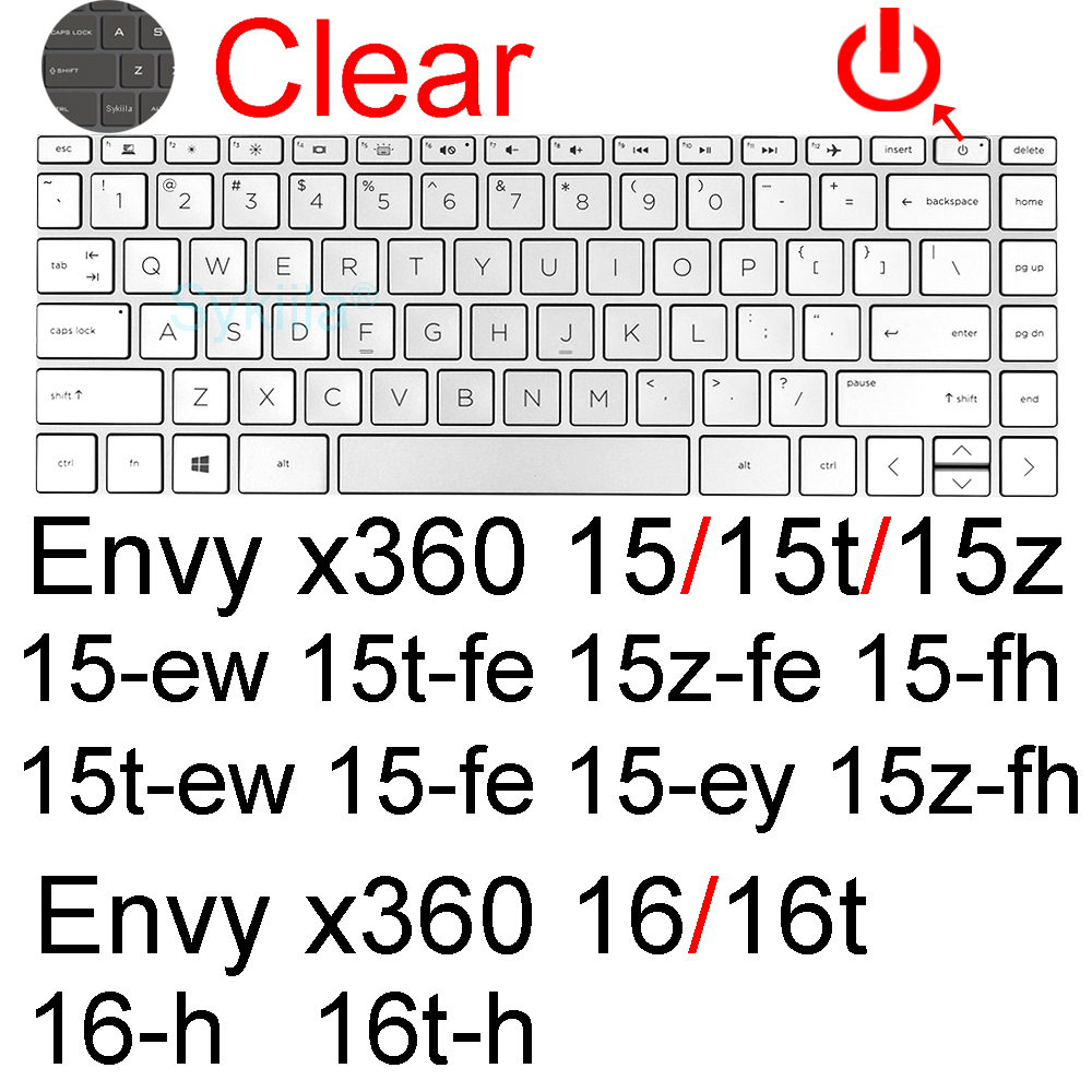 Toetsenbord Cover voor HP ENVY 15 16 15-ep 16-h 15 t x360 15-ew 15-ey 15-fe 15-fh 15-cn 15-dr 15-ed 15-ee 15-es Protector Skin Case: Beige
