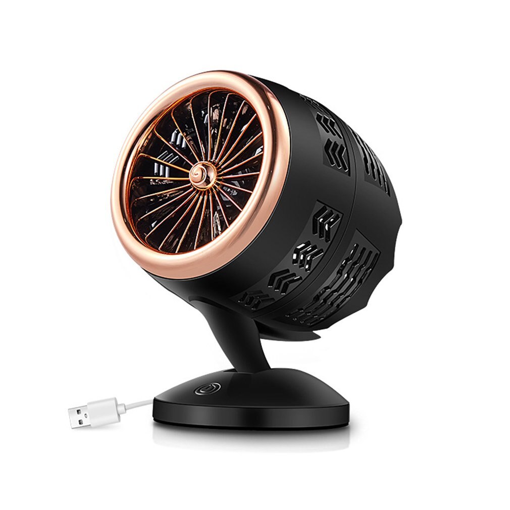 Usb dobbeltbladet turbo mini blæser sød mini blæser 2- blad blæser køleblæser til kontor til hjemmet cn (oprindelse) icoco: Guld